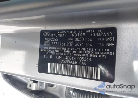 2025 Hyundai Elantra Se from USA, damaged, VIN KMHLL4DG4SU095348